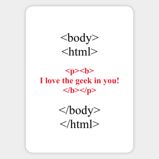 Geek code! I love the geek in you! Sticker